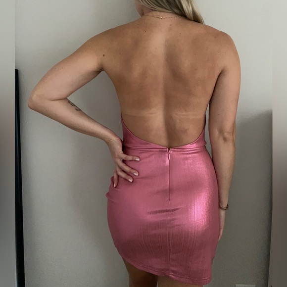 Superdown Missie Wrap Front Pink Mini Dress Size XS - Picture 5 of 10